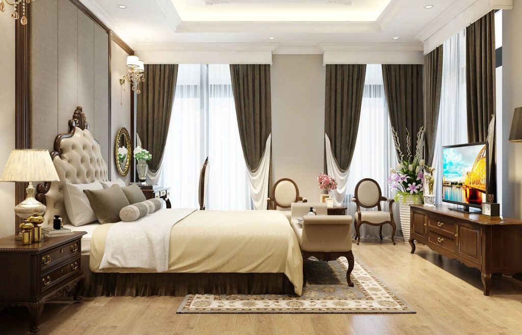 Nội thất phòng ngủ master nhẹ nhàng - View 5