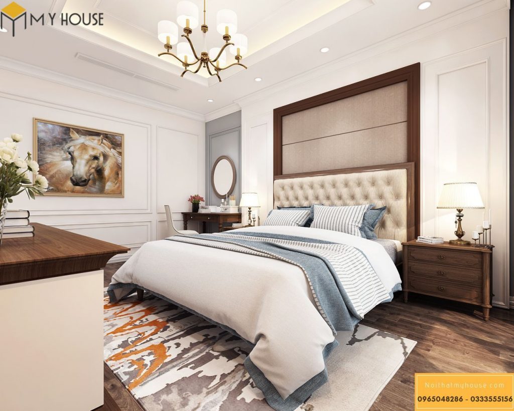 Thiết kế nội thất phòng ngủ master tân cổ điển - View 5