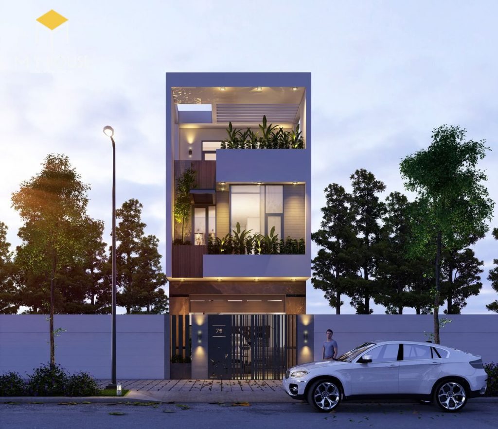 Mẫu nhà ống 3 tầng lệch 5x20m