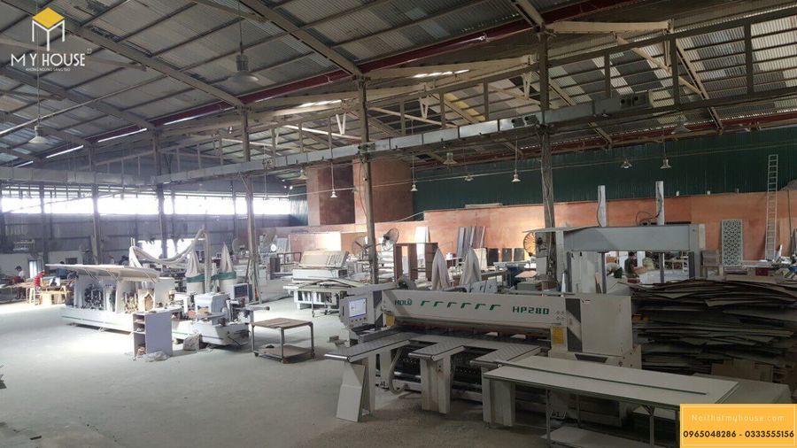 Hình ảnh xưởng sản xuất nội thất gỗ veneer óc chó - Mẫu 5