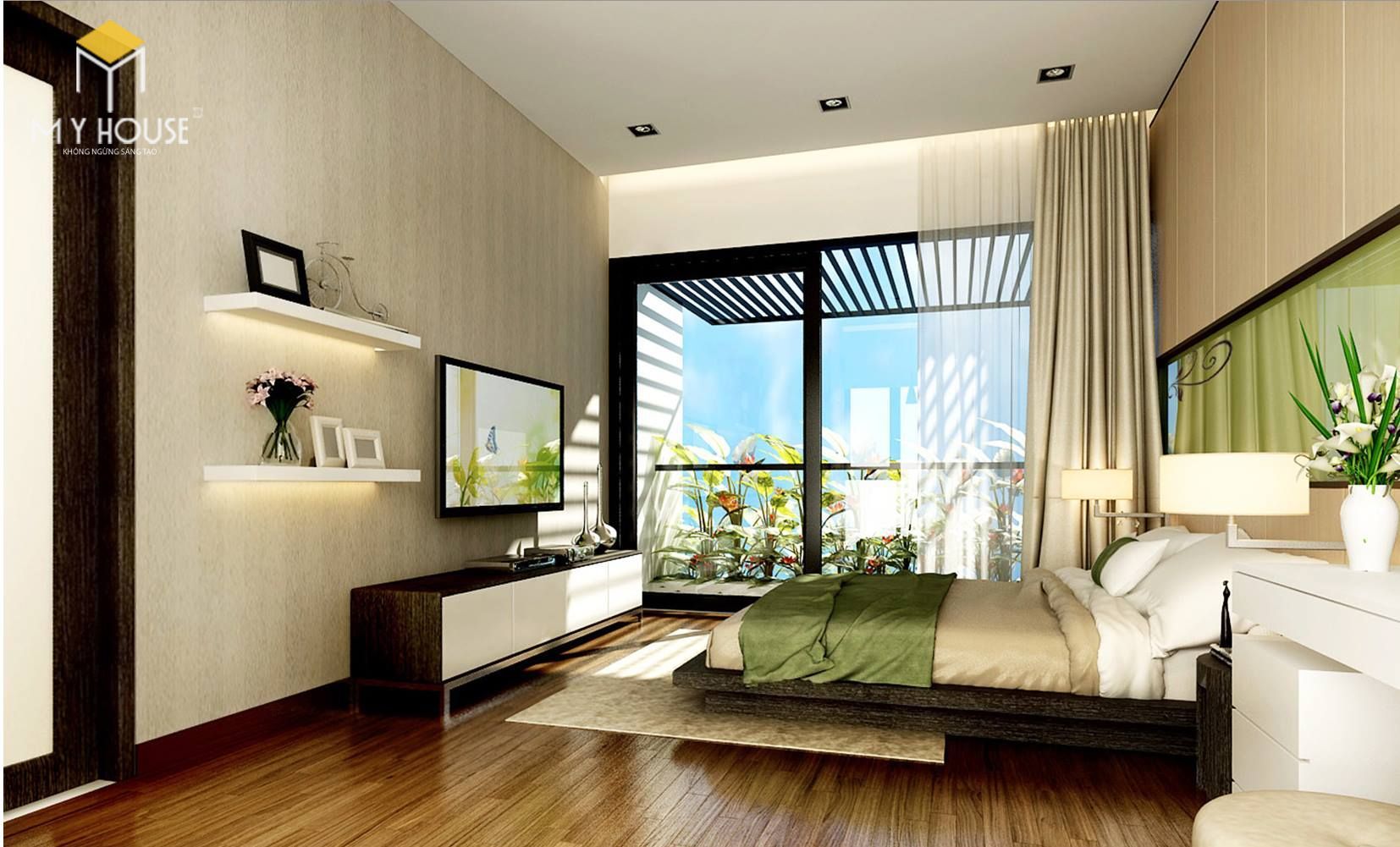 Phòng ngủ với không gian xanh tinh tế - View 2