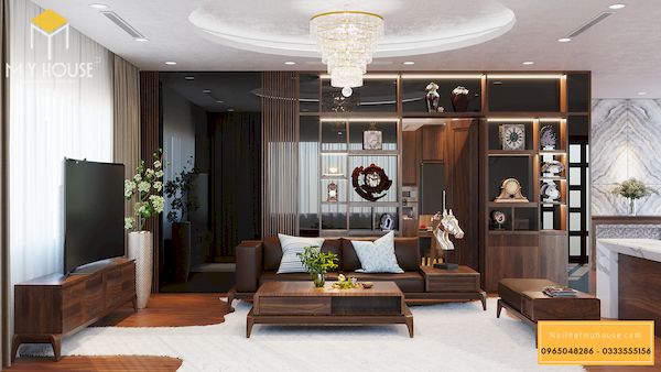 Sofa gỗ sồi chữ l