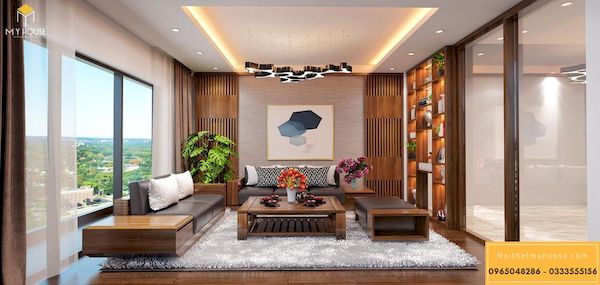 Sofa gỗ sồi sơn màu óc chó cao cấp - Hình ảnh 9