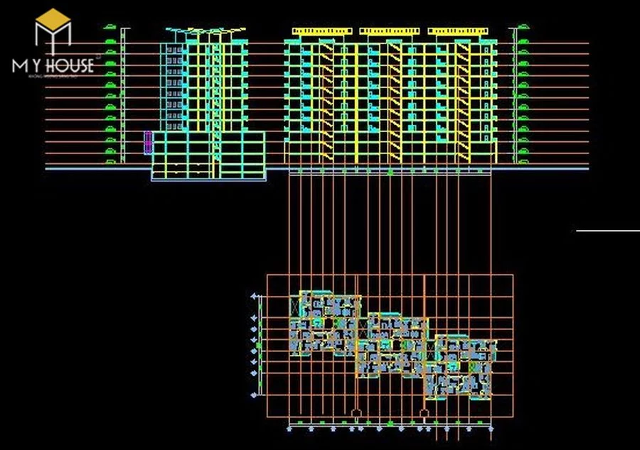 File cad chung cư 11 tầng