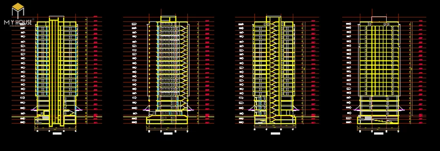 File cad chung cư cao tầng 