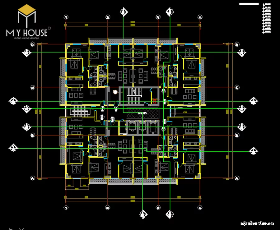 File cad chung cư cao tầng 