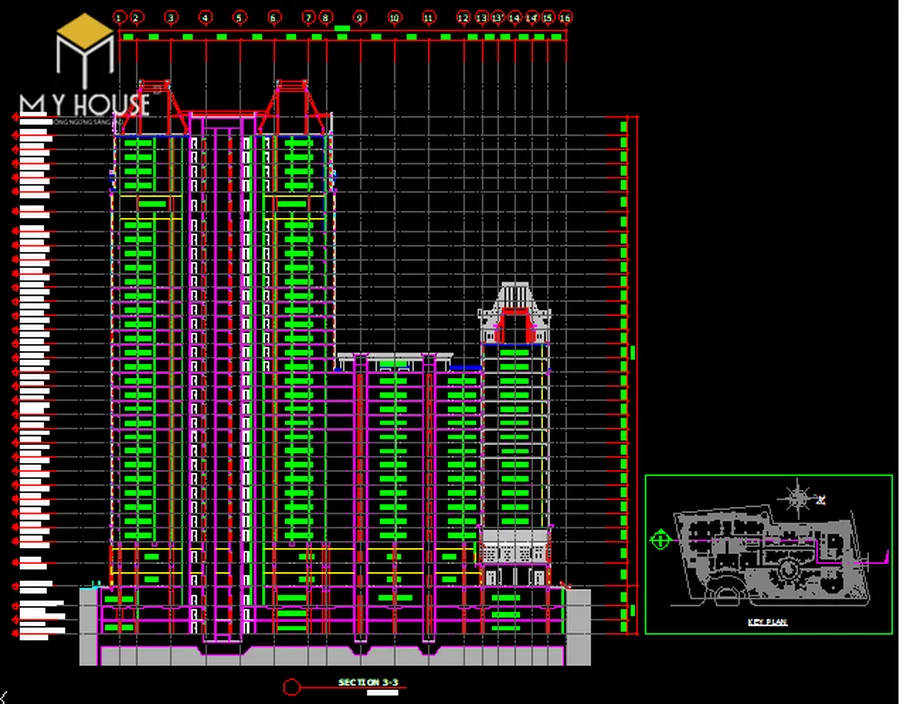 File cad chung cư cao cấp