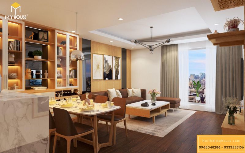 Mẫu thiết kế nội thất căn hộ hiện đại - View 1