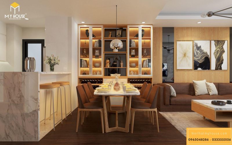 Mẫu thiết kế nội thất căn hộ hiện đại - View 4