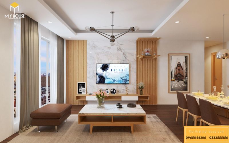 Mẫu thiết kế nội thất căn hộ hiện đại - View 3