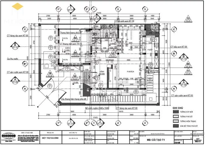 Bản vẽ kiến trúc nhà biệt thự hiện đại - V3