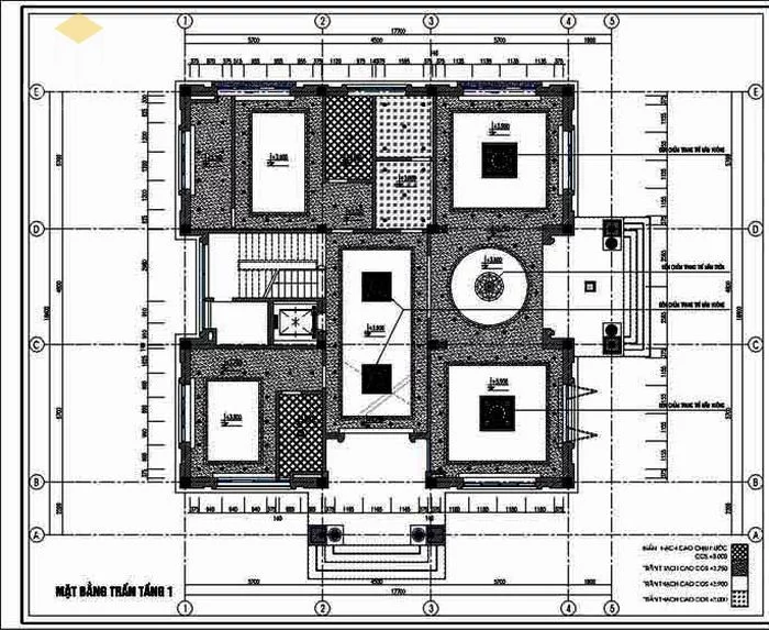 Bản vẽ thiết kế kết cấu biệt thự