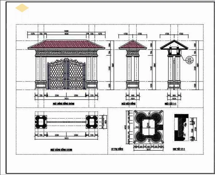 Bản vẽ thiết kế kết cấu biệt thự