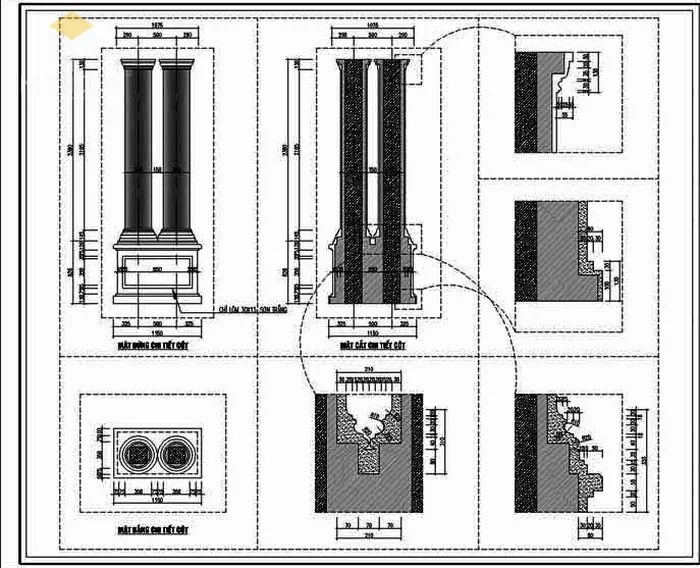 Bản vẽ thiết kế kết cấu biệt thự