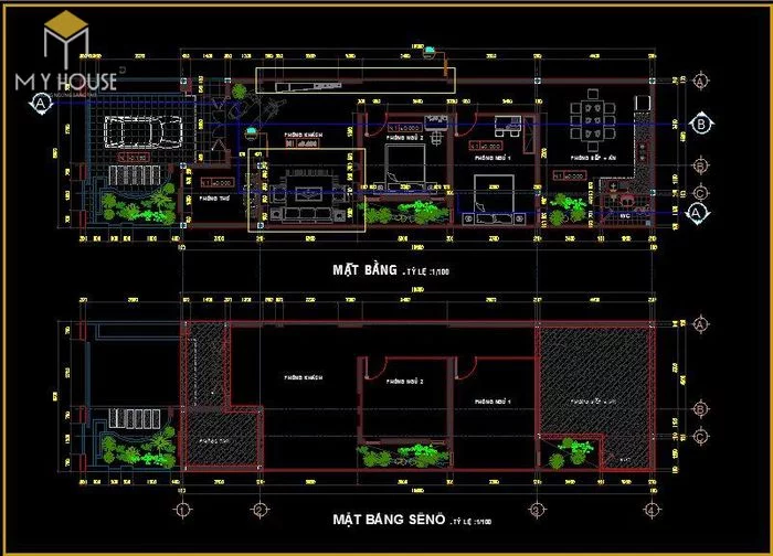 Bản vẽ kiến trúc nhà cấp 4 - V4