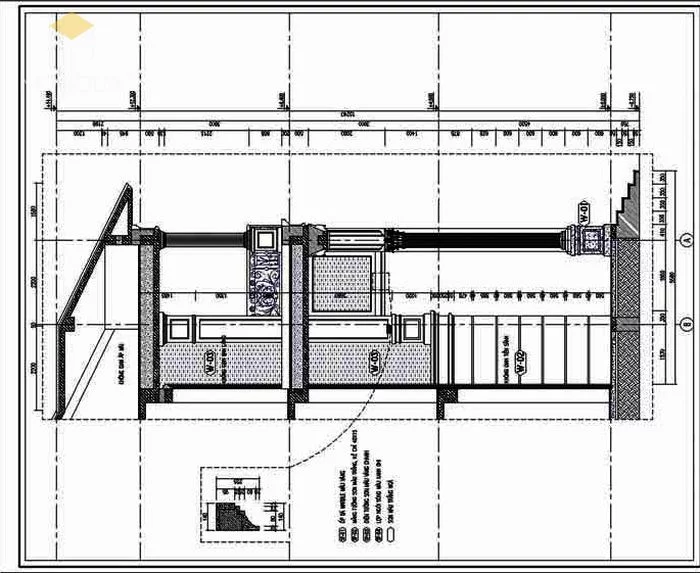 Bản vẽ kiến trúc biệt thự các mặt cắt