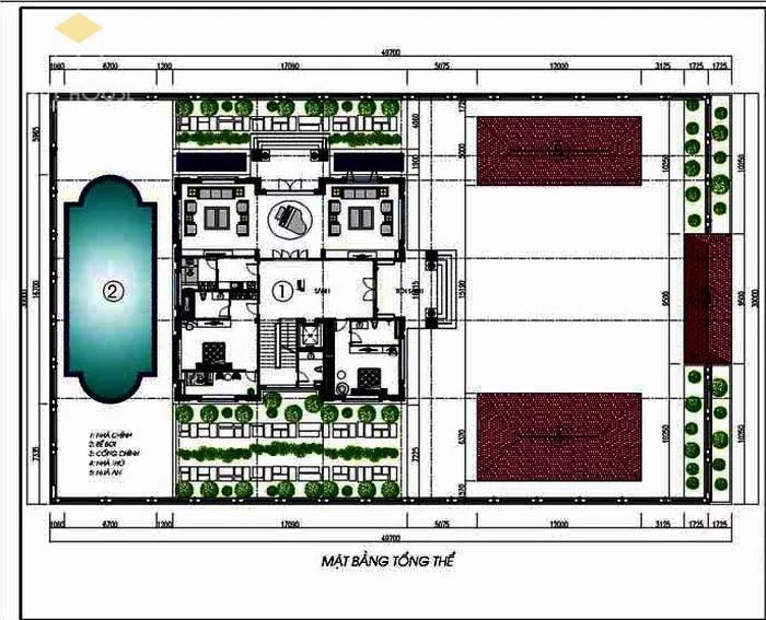 Bản vẽ kiến trúc biệt thự các mặt cắt