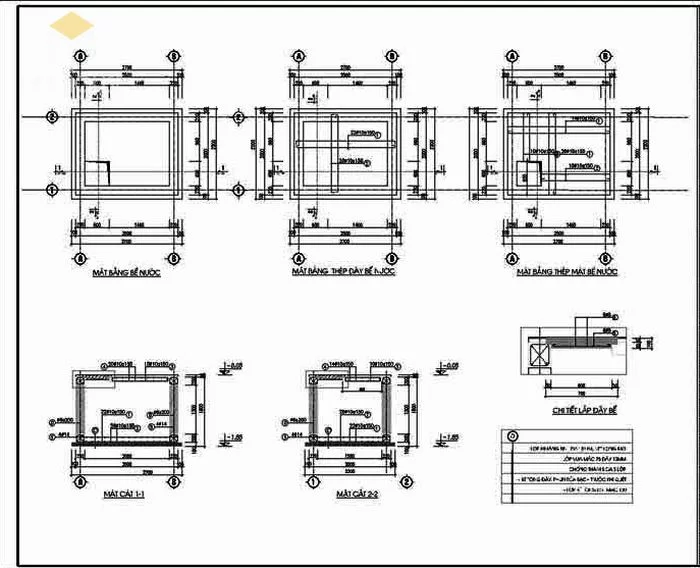 Bản vẽ thiết kế kết cấu biệt thự