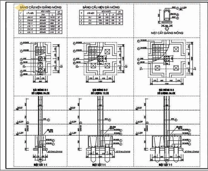 Bản vẽ thiết kế kết cấu biệt thự