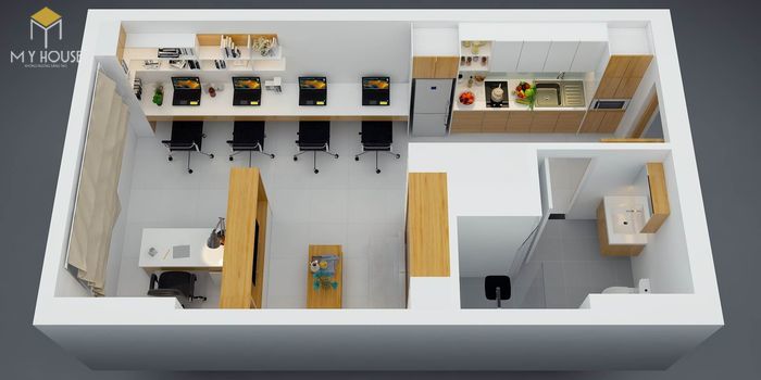 Các mẫu căn hộ Officetel được cung cấp các tiện ích văn phòng như lối đi riêng biệt, thang máy chuyên biệt