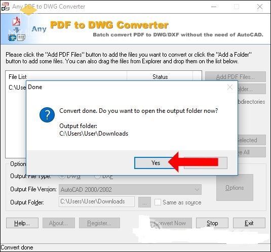 Cách dùng Any PDF to DWG Converter
