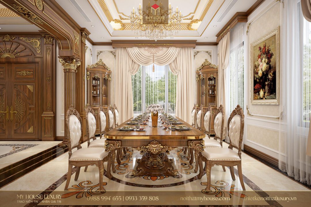 bàn ăn gỗ nguyên khối