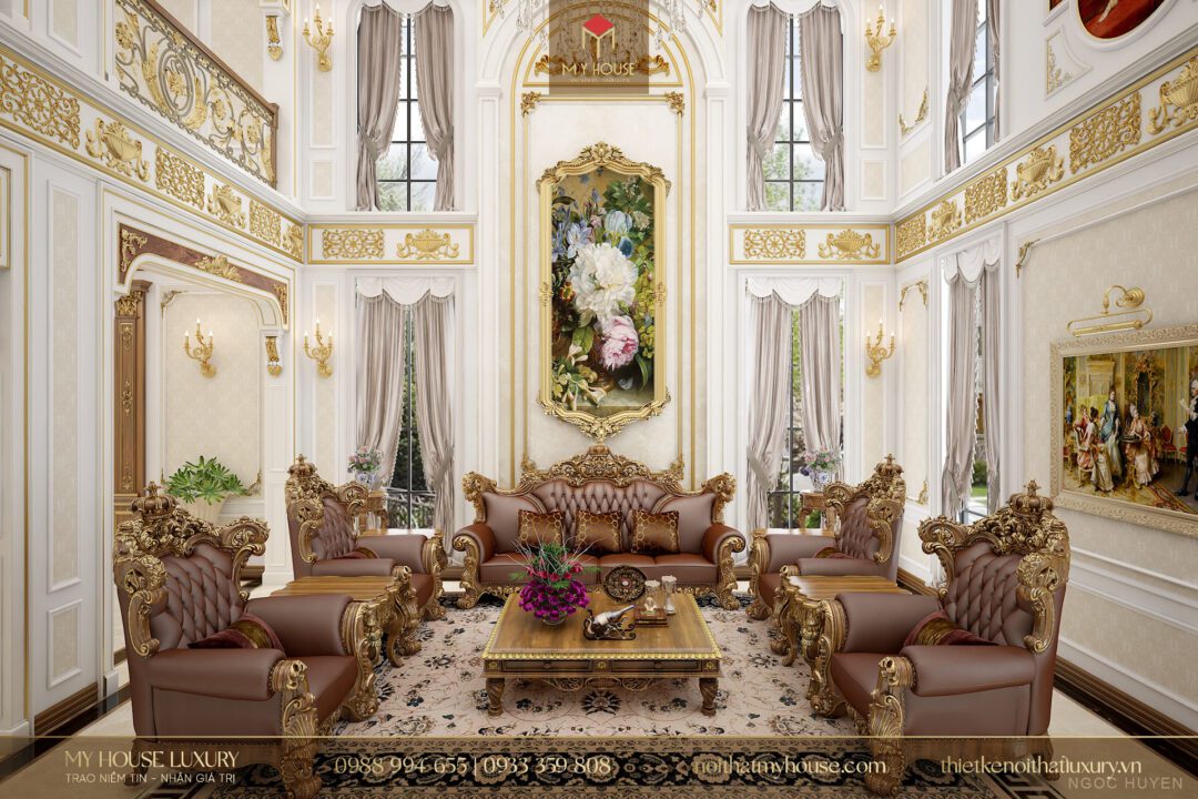 sofa gỗ chữ u