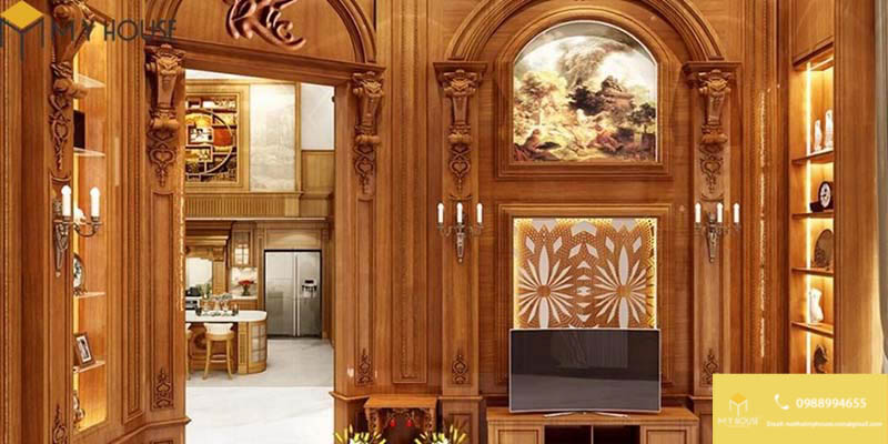 Thiết kế nội thất biệt thự bằng gỗ 27