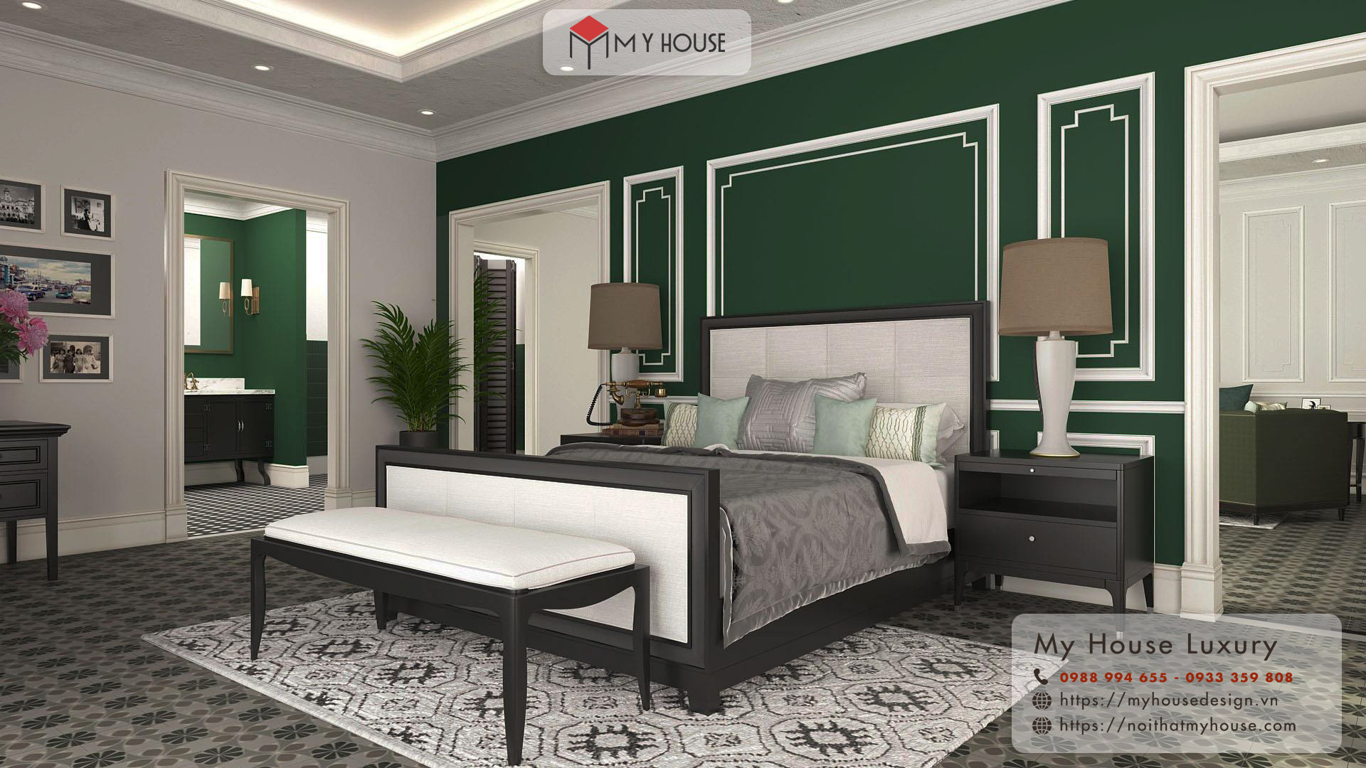 thiết kế nội thất phòng ngủ khách sạn 9