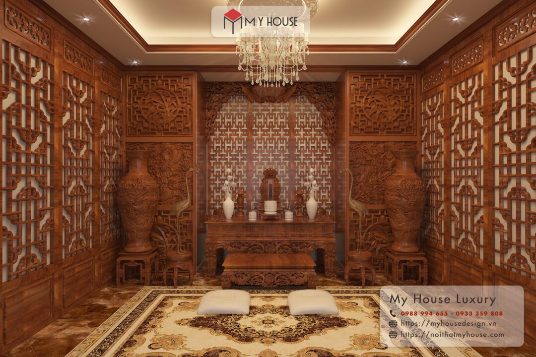 thiết kế phòng thờ gia đình
