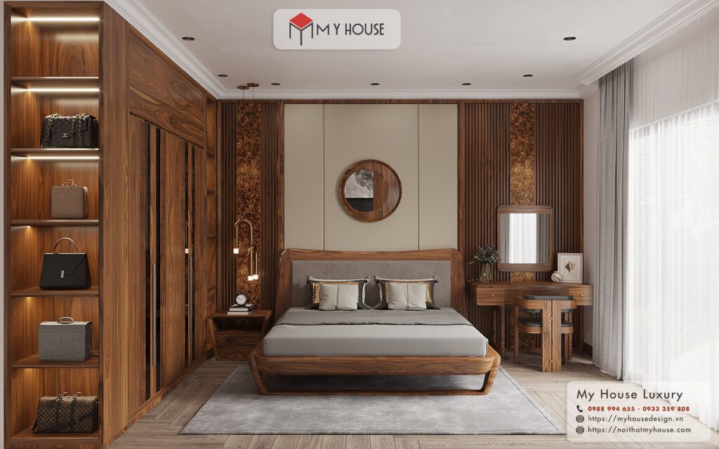 mẫu tủ quần áo gỗ tự nhiên