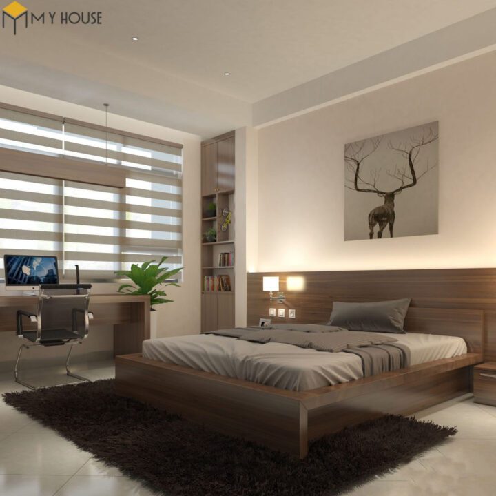 Phòng ngủ gỗ óc chó +53 Mẫu thiết kế nội thất cao cấp 2023 35