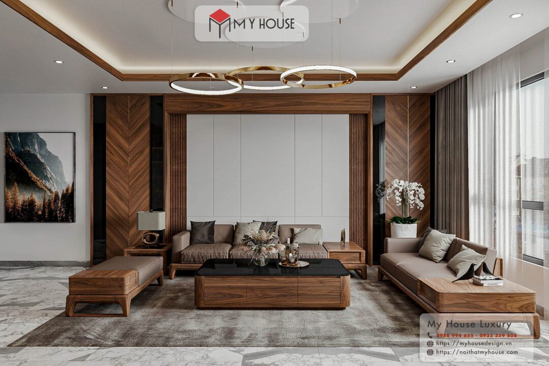 thi công nội thất gỗ óc chó