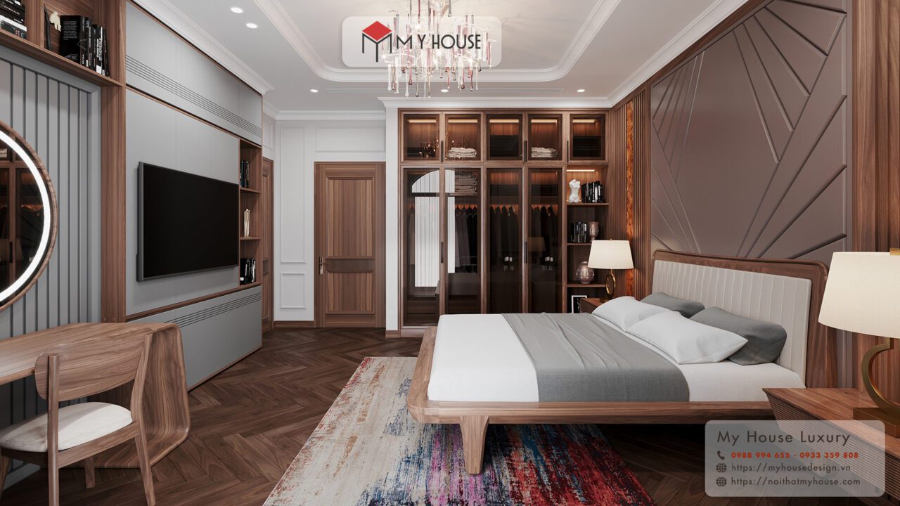 thiết kế nội thất gỗ óc chó