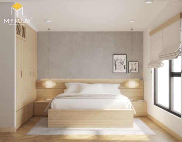 Thiết kế căn hộ chung cư 50m2 2 phòng ngủ