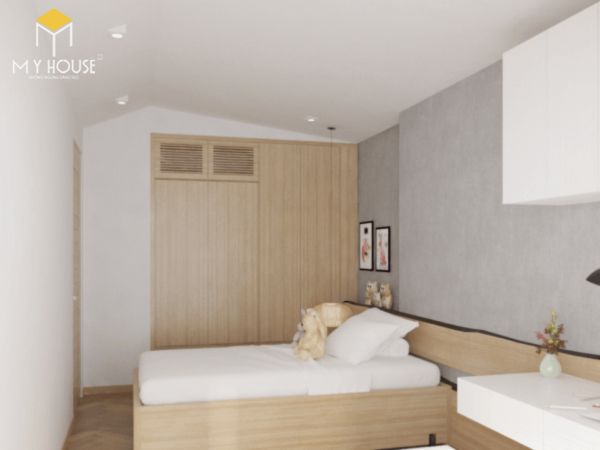 Thiết kế căn hộ chung cư 50m2 2 phòng ngủ
