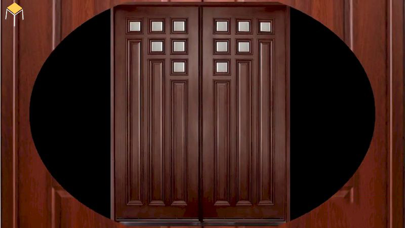 Mẫu cửa gỗ 2 cánh – 9