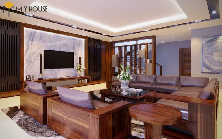 Bàn ghế - Sofa gỗ óc chó đẹp 72