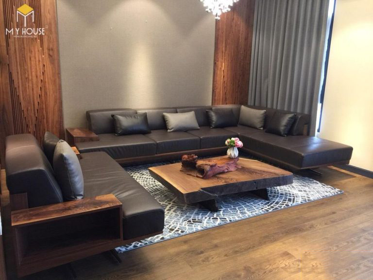 Bàn ghế - Sofa gỗ óc chó đẹp 74