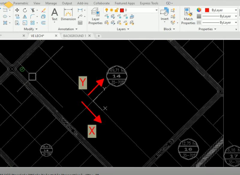 Xoay bản vẽ bằng lệnh UCS trong Cad