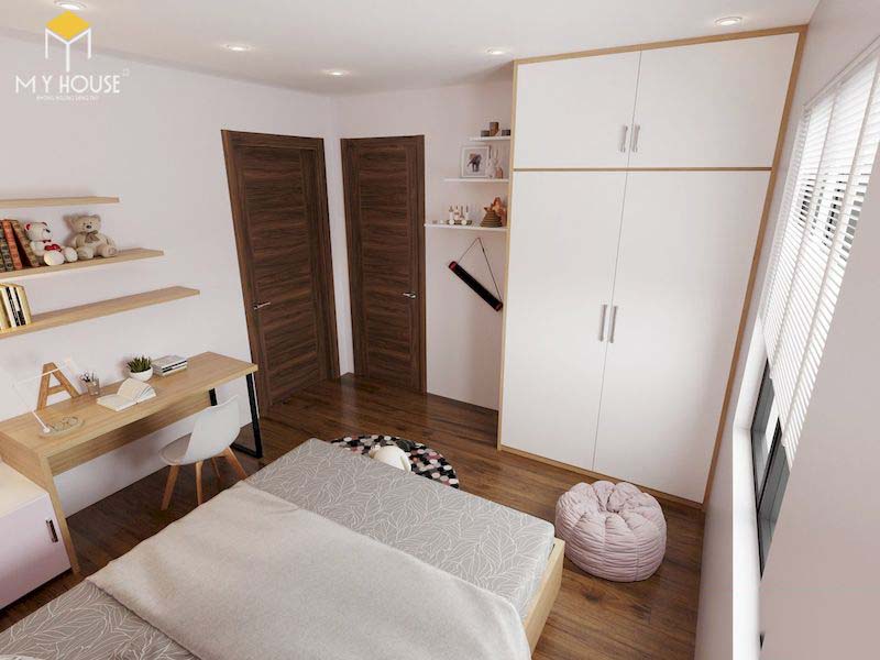 Thiết kế nội thất biệt thự Xanh Villa – phòng ngủ cho bé gái