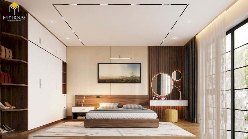Thiết kế nội thất biệt thự Xanh Villa – phòng ngủ master