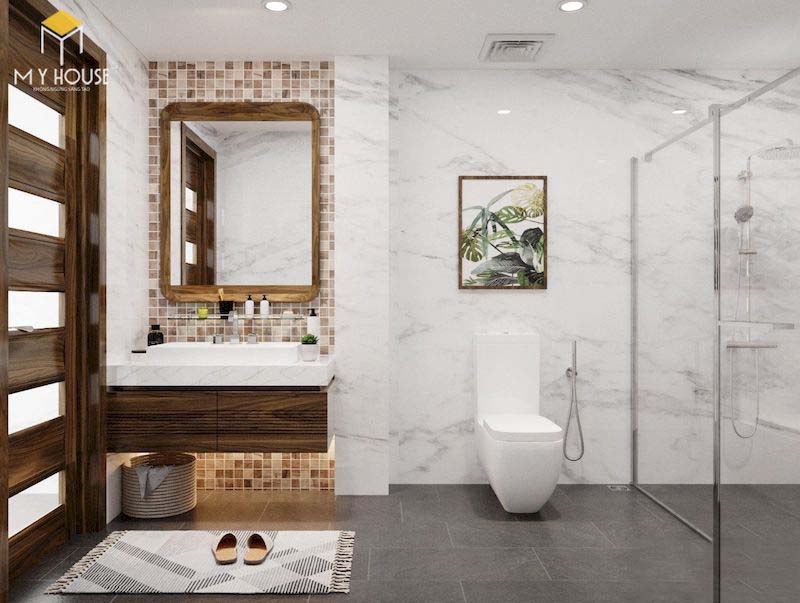 Thiết kế nội thất biệt thự Xanh Villa – phòng tắm