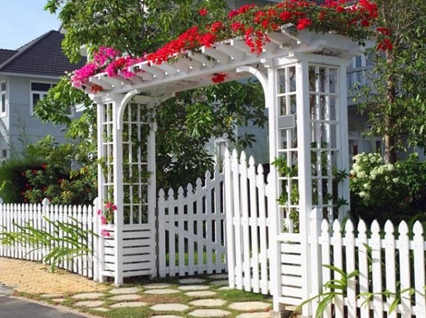 Mẫu cổng nhà vườn ở nông thôn đơn giản mà đẹp