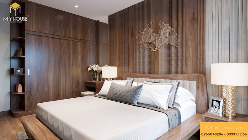 Thiết kế nội thất chung cư Grandeur Palace - phòng ngủ master