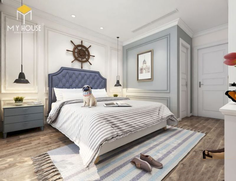 Mẫu thiết kế nội thất phân khu Ngọc Trai tại Vinhome Ocean Park – nội thất phòng ngủ cho nam