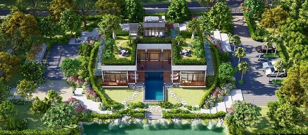 Bản vẽ thiết kế sân vườn cho biệt thự nghỉ dưỡng