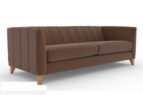 Mẫu sofa nỉ màu nâu - 03