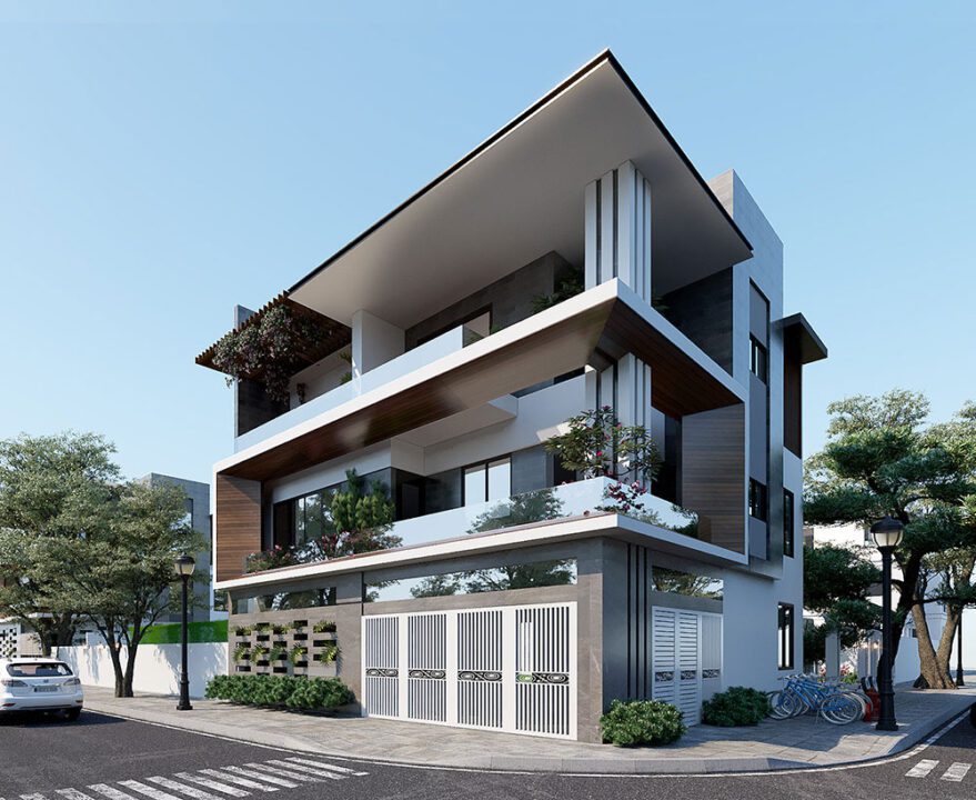 Thiết kế nhà phố 3 tầng hiện đại tại TP Bắc Ninh 5