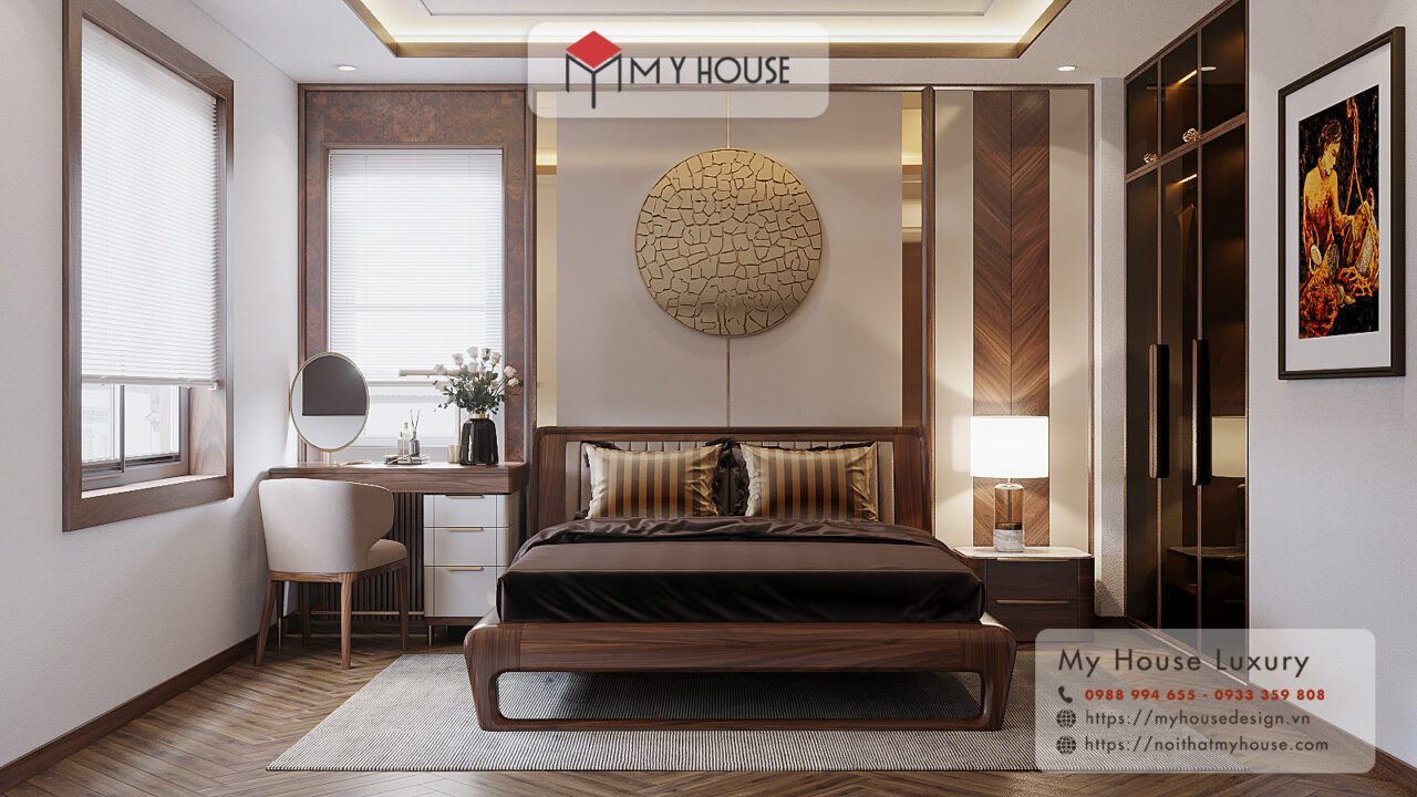 phòng ngủ gỗ óc chó 9